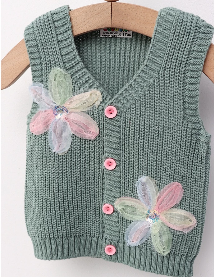 Vesta Two Flowers, verde picture - 2