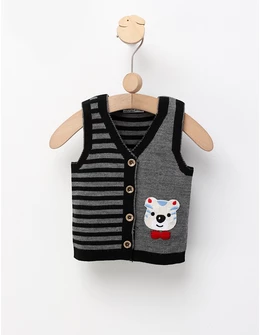 Vesta URSULET CU PAPION gri-inchis