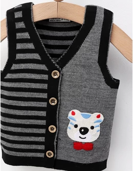 Vesta URSULET CU PAPION gri-inchis