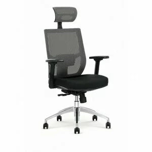 Scaun ergonomic Admiral negru/gri cu funcție MULTIBLOCK și tetieră reglabilă