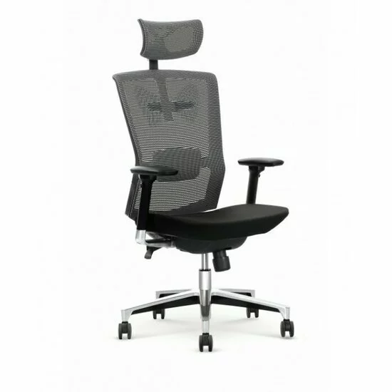 Scaun Ambasador negru/gri cu funcție MULTIBLOCK PLUS și suport lombar picture - 2