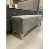 Bancă cu ladă de depozitare Nova, bej - 140x35x45 catifea premium picture - 5