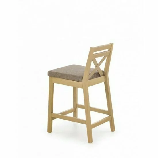 Scaun bar Borys Low, design modern, lemn masiv, 41x48x83x58 cm, stejar Sonoma/inari 23495 picture - 4