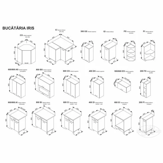 Bucătărie Iris -alb samoa - 280 cm, set modular, PAL melaminat picture - 6