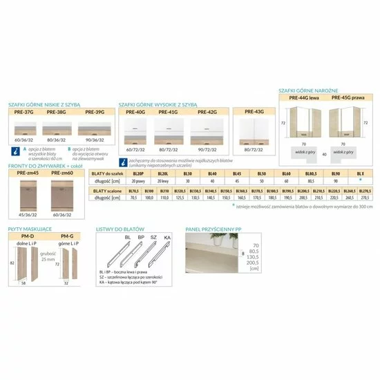 Bucătărie Premio A modulară cu fronturi MDF și PAL, cu amortizoare, fără blat inclus, 2,60 m picture - 2