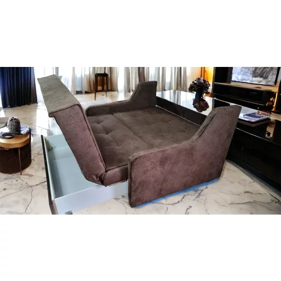 Canapea extensibilă Ana 2 locuri, gri - 150x110 cm, saltea relaxa, stofă premium picture - 3
