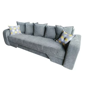 Canapea Anemona, extensibilă cu ladă de depozitare, arcuri bonell, tapițerie catifea baby face, suprafață dormit 150x190 cm, 245x105x80 cm, Culoare personalizabilă