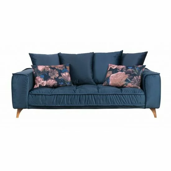 Canapea Belavio fixă 3 locuri, cu șezut matlasat și picioare metalice, 236x106x92 cm, culoare la alegere picture - 4