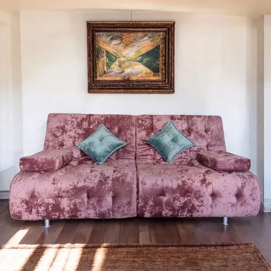 Canapea extensibilă Cairo, ladă depozitare, stofă rezistentă, 200x120 cm, Gri picture - 2