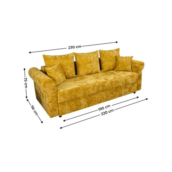 Canapea Extensibila Elsa Bonell Max 230x107x75cm Culoarea Personalizabila picture - 7