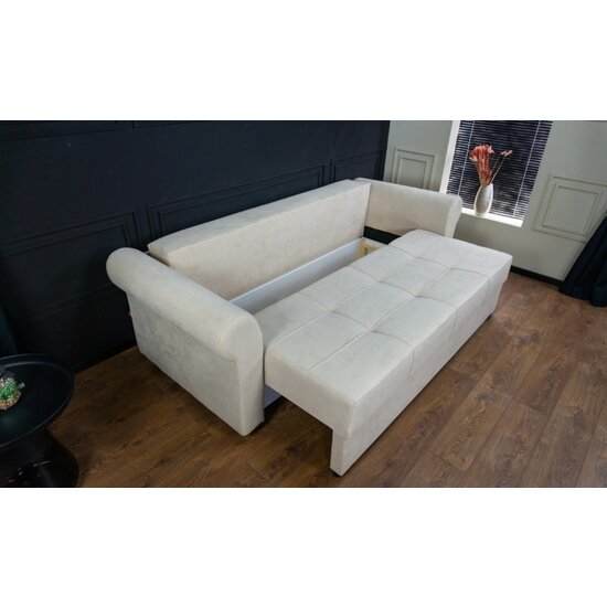 Canapea Extensibilă Elsa Bonell Mini, ladă depozitare integrată, sistem Doppelliege, tapițerie premium, 230x145x75 cm, Culoare personalizabilă picture - 7