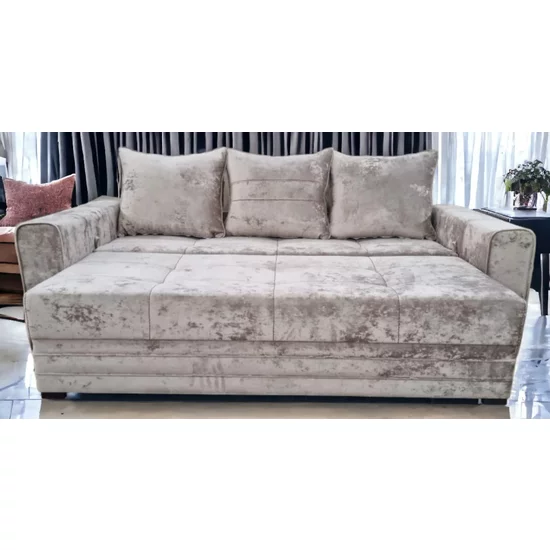 Canapea extensibilă Irina, gri - 234x100 cm, saltea micro-pocket, stofă premium picture - 2