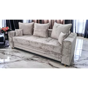 Canapea extensibilă Irina, gri - 234x100 cm, saltea micro-pocket, stofă premium