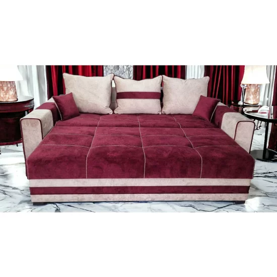 Canapea extensibilă Irina, gri - 234x100 cm, saltea micro-pocket, stofă premium picture - 5