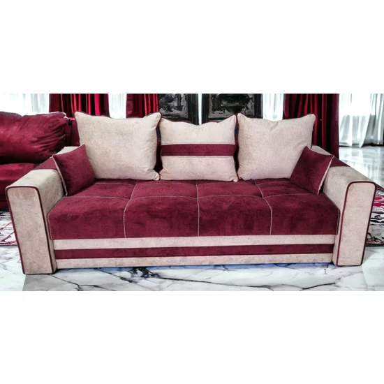 Canapea extensibilă Irina, gri - 234x100 cm, saltea micro-pocket, stofă premium picture - 4