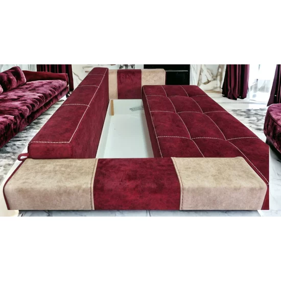 Canapea extensibilă Irina, gri - 234x100 cm, saltea micro-pocket, stofă premium picture - 6