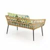 Canapea Gardena 2S, rattan sintetic și cadru metalic, 140x58x71 cm, natur picture - 2