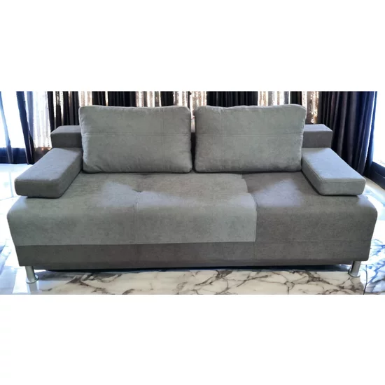 Canapea extensibilă Kim, gri - 200x95 cm, ladă depozitare, stofă de calitate picture - 4