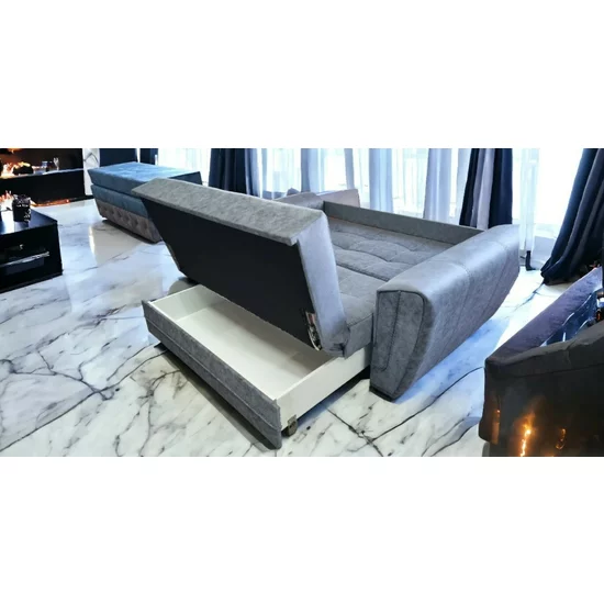 Canapea extensibilă Miruna 2 locuri, confort ridicat, stofă rezistentă, 180x110 cm, Gri picture - 3