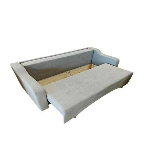 Canapea Royal, 3 locuri, extensibilă cu ladă de depozitare, structură lemn de fag + PAL, arcuri bonell, tapițerie catifea baby face 235x105x80 cm, Culoare personalizabilă picture - 3