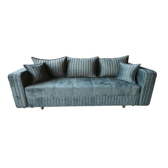 Canapea Royal Matlasat Lux, 3 locuri, extensibilă cu ladă de depozitare, arcuri bonell, tapițerie catifea baby face 235x105x80 cm, Culoare personalizabilă picture - 2