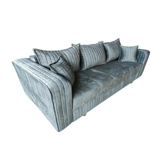 Canapea Royal Matlasat Lux, 3 locuri, extensibilă cu ladă de depozitare, arcuri bonell, tapițerie catifea baby face 235x105x80 cm, Culoare personalizabilă picture - 3