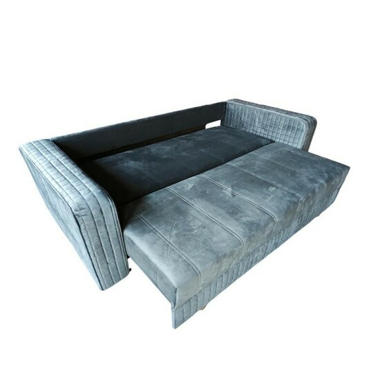 Canapea Royal Matlasat Lux, 3 locuri, extensibilă cu ladă de depozitare, arcuri bonell, tapițerie catifea baby face 235x105x80 cm, Culoare personalizabilă picture - 4