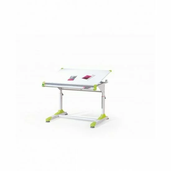 Birou Collorido copii, Culoare: Alb / Verde / Roz cu blat reglabil și accesorii colorate picture - 3