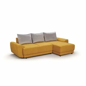 Colțar extensibil Atom, spătar reglabil și sertar depozitare, cadru lemn și metal, 254x150 cm, diverse culori