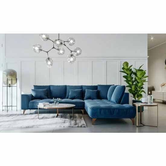 Colțar fix Belavio Set 2, cu șezut matlasat și picioare metalice, 288x210x92 cm, culoare la alegere picture - 2