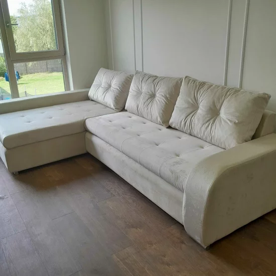 Colțar Como, Extensibil cu Ladă, Tapițerie, 300x180 cm, Gri picture - 4