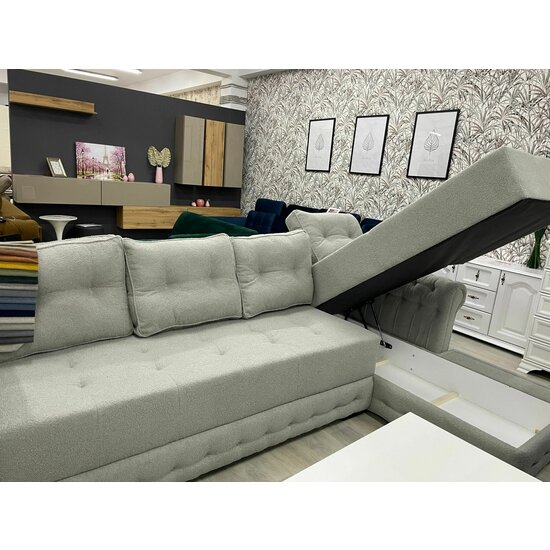 Colțar Erika, extensibil cu ladă depozitare, structură lemn + PAL, arcuri bonell, tapițerie catifea baby face 310x195x85 cm, Culoare personalizabilă picture - 5