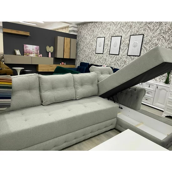 Colțar Erika,  culoare personalizabila - 310x195x85 cm, extensibil cu ladă depozitare, structură lemn + PAL, arcuri bonell picture - 5