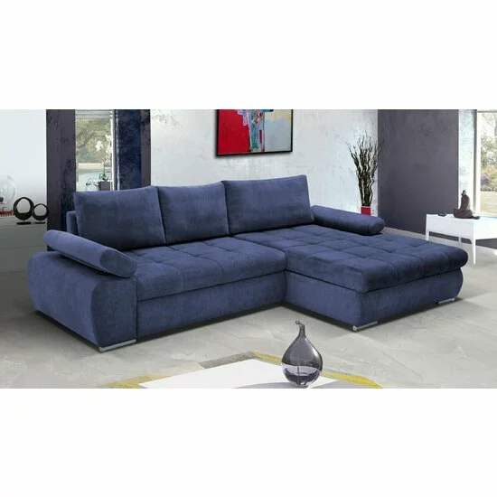 Colțar Inferno extensibil, stofă Aston 17, ladă depozitare, brațe reglabile, arcuri sinusoidale, 294x174x88 cm, gri picture - 13