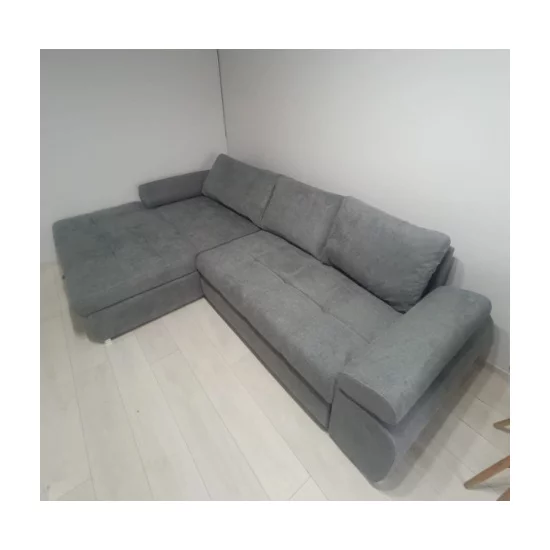 Colțar Inferno extensibil, stofă Aston 17, ladă depozitare, brațe reglabile, arcuri sinusoidale, 294x174x88 cm, gri picture - 17