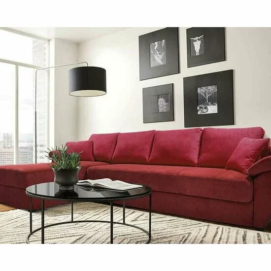 Colțar extensibil Roma, 3 locuri, ladă depozitare, lemn masiv și stofă, diverse culori picture - 3