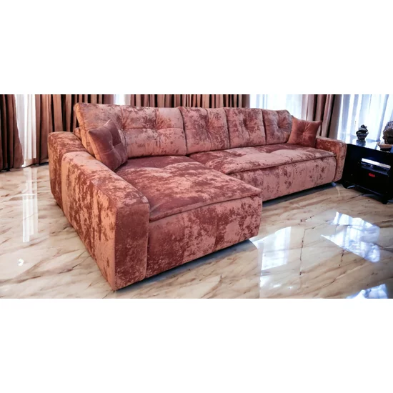 Colțar Roma Tip 2 extensibil, gri- 342x166 cm, ladă depozitare, stofă premium picture - 6
