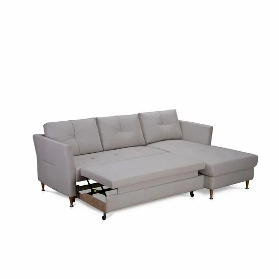 Colțar Freya extensibil, ladă depozitare, arcuri sinusoidale, 223x162x84 cm, gri picture - 2