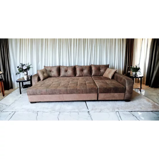 Colțar Lima Tip 2 extensibil, culoare personalizabila - 316x165 cm, cu ladă de depozitare, structură din brad și saltea cu memorie picture - 4