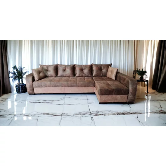 Colțar Lima Tip 2 extensibil, culoare personalizabila - 316x165 cm, cu ladă de depozitare, structură din brad și saltea cu memorie picture - 3
