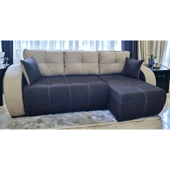 Colțar Madrid Tip 1 extensibil, ladă depozitare, saltea spumă poliuretanică, 246x150 cm, culoare personalizată picture - 6