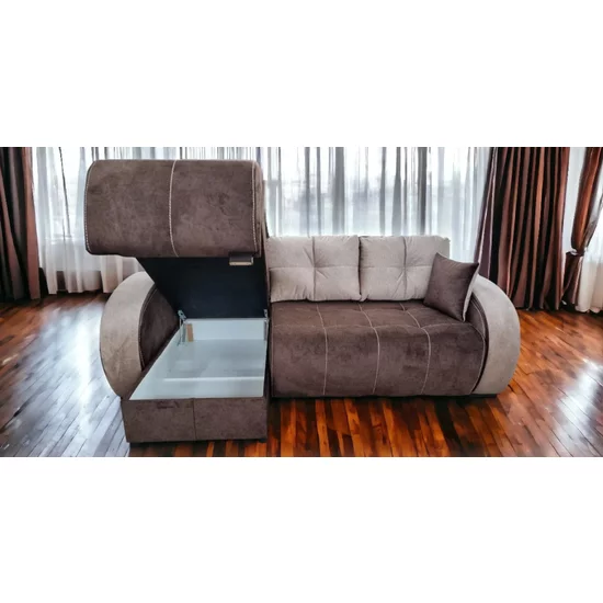 Colțar Madrid Tip 1 extensibil, ladă depozitare, saltea spumă poliuretanică, 246x150 cm, culoare personalizată picture - 5