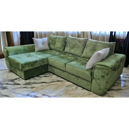 Colțar Milano Tip 1 extensibil - 260x160 cm, cu ladă de depozitare, tapițerie stofă rezistentă, saltea poliuretanică, structură fag picture - 4