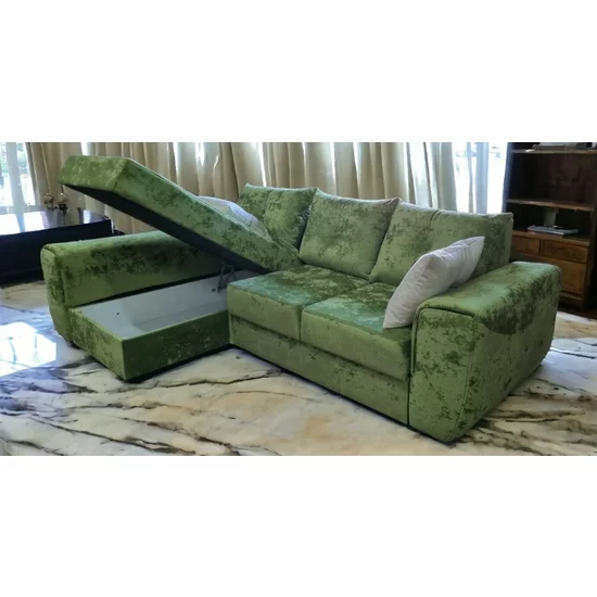 Colțar Milano Tip 1 extensibil - 260x160 cm, cu ladă de depozitare, tapițerie stofă rezistentă, saltea poliuretanică, structură fag picture - 5