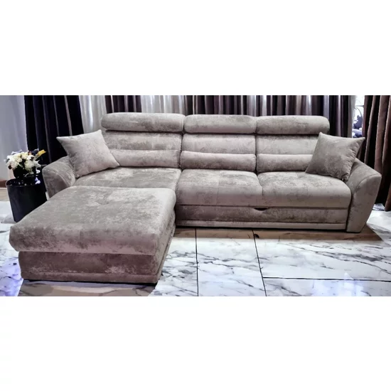 Colțar Monaco extensibil, albastru - 270x180 cm, ladă depozitare, stofă premium picture - 7