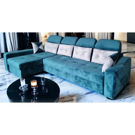 Colțar Viena Tip 2 extensibil,  culoare personalizabila - 320x165 cm, cu ladă de depozitare, saltea memory foam și micro pocket, structură fag stratificat picture - 8