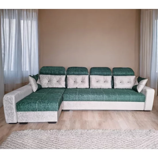 Colțar Viena Tip 2 extensibil,  culoare personalizabila - 320x165 cm, cu ladă de depozitare, saltea memory foam și micro pocket, structură fag stratificat picture - 9