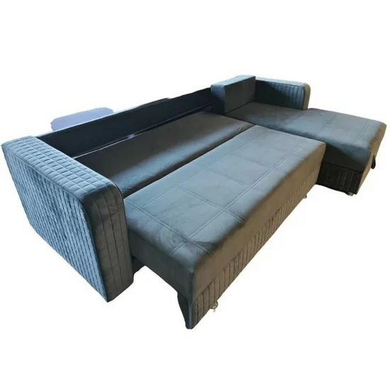 Colțar Royal, 3 locuri, extensibil cu ladă de depozitare, stofa matlasată Lux, arcuri bonell, suprafață dormit 160x220 cm, 305x195x85 cm, Culoare personalizată picture - 2
