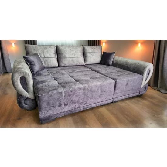 Colțar Sofia I extensibil, ladă depozitare, perne decorative incluse, 250x145 cm, culoare personalizată picture - 2