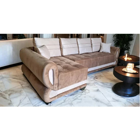 Colțar Sofia II extensibil, tetiere reglabile, saltea spumă memorie, 314x145 cm, culoare personalizată picture - 2